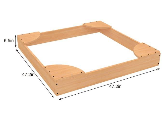 Outdoor wooden sandbox – perfect match for our excavator - The Nurturing Nook