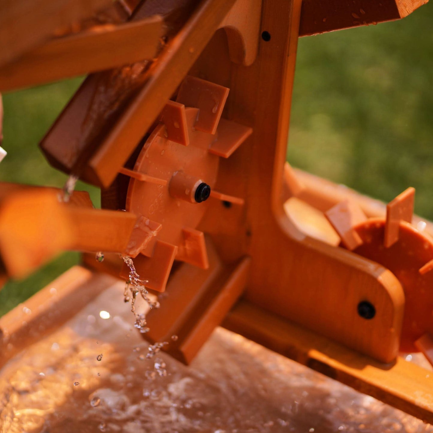 Outdoor wooden water table for kids, toddlers playset - The Nurturing Nook