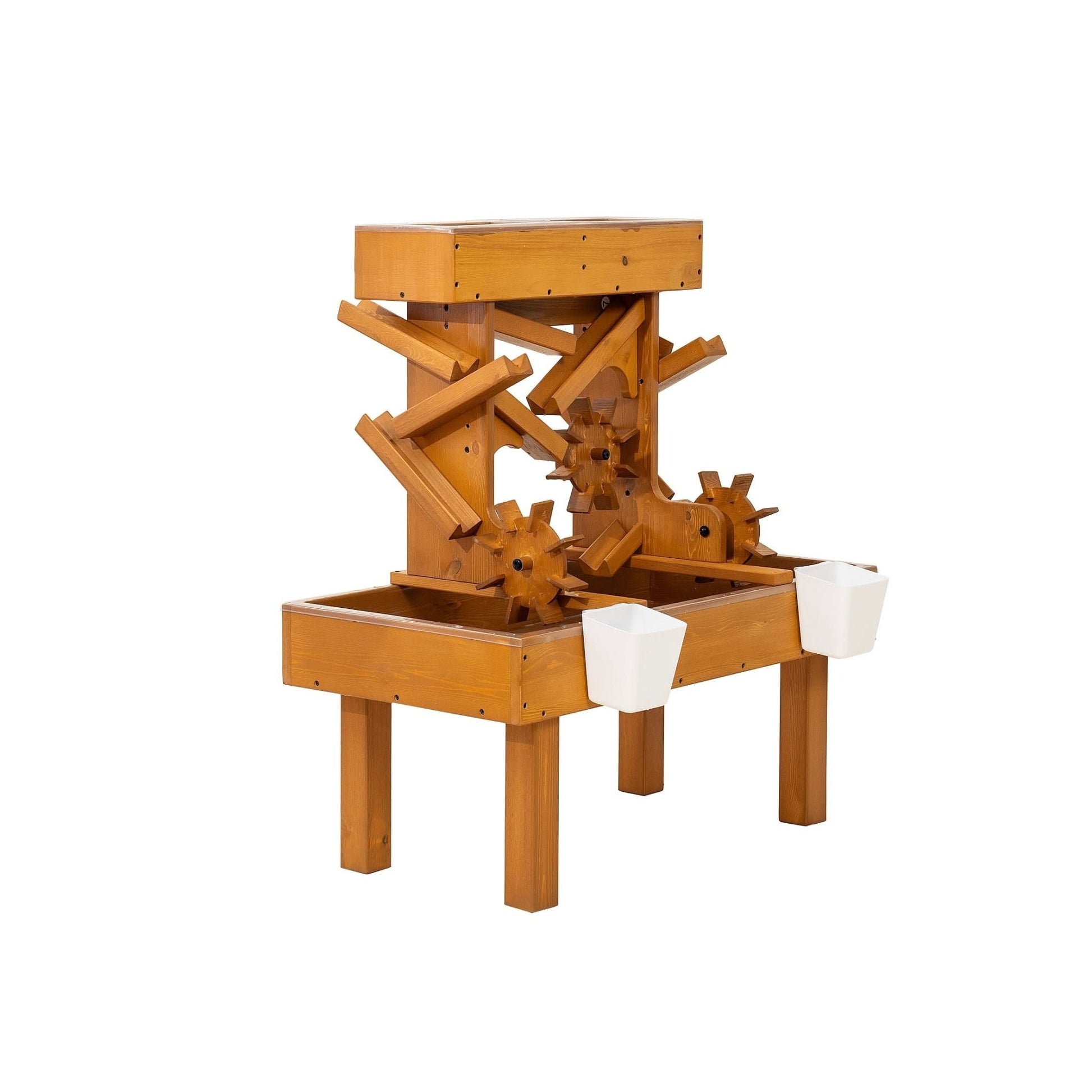 Outdoor wooden water table for kids, toddlers playset - The Nurturing Nook