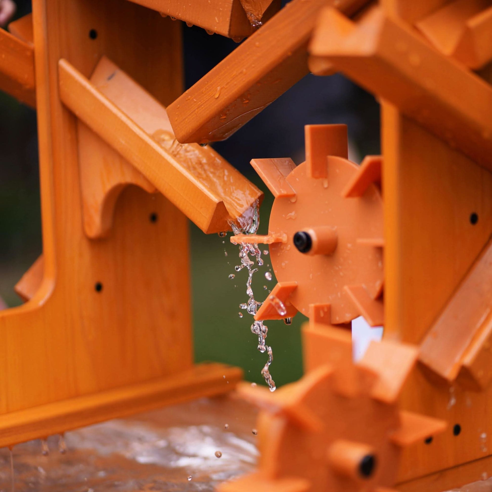 Outdoor wooden water table for kids, toddlers playset - The Nurturing Nook