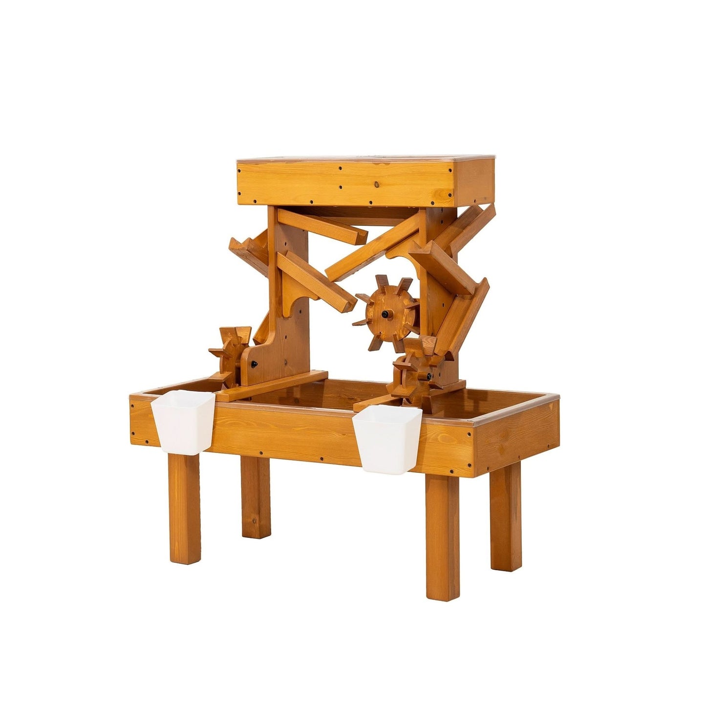 Outdoor wooden water table for kids, toddlers playset - The Nurturing Nook