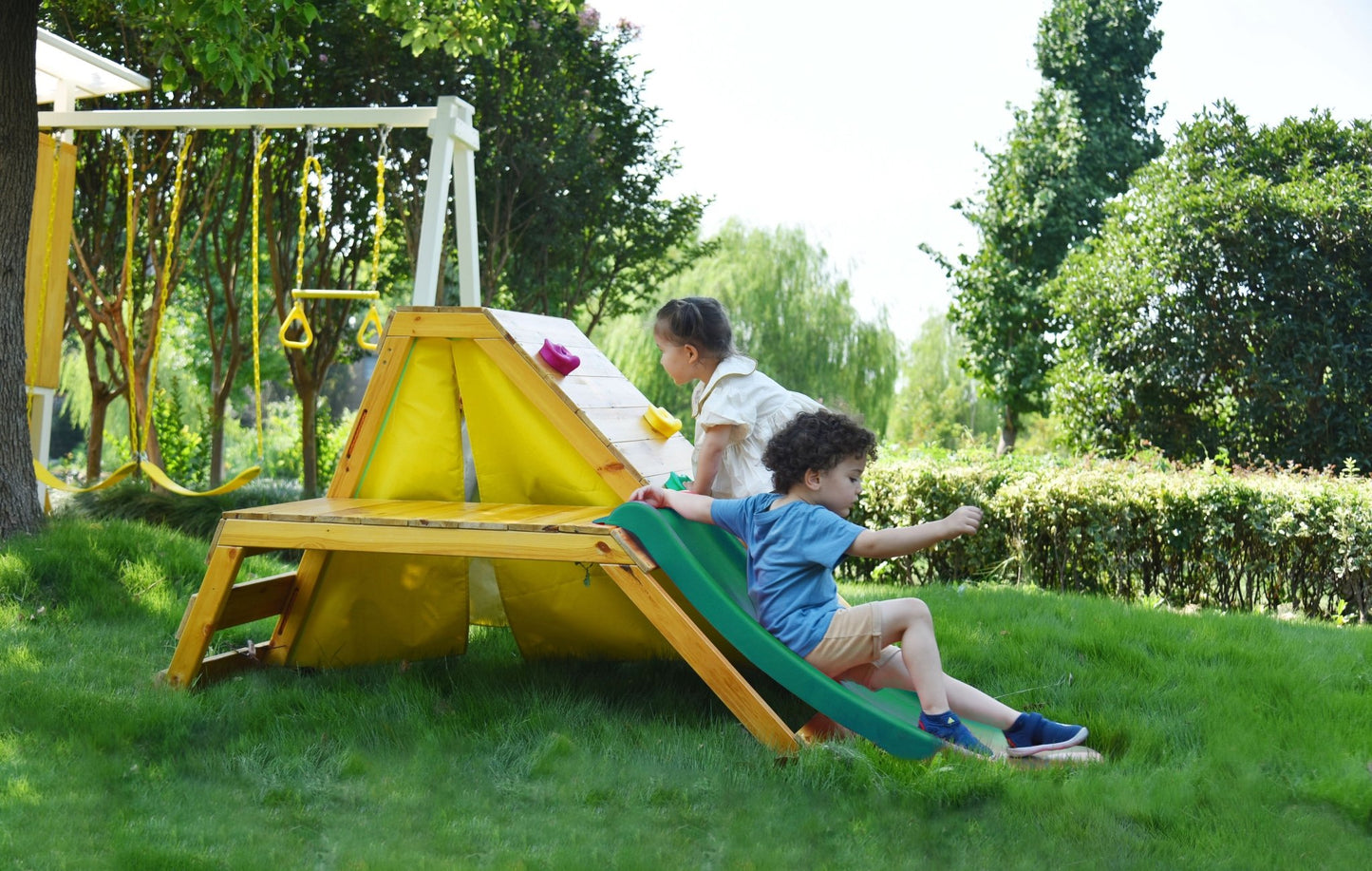 Palm - 5 - in - 1 Outdoor and Indoor Playground Playset - The Nurturing Nook