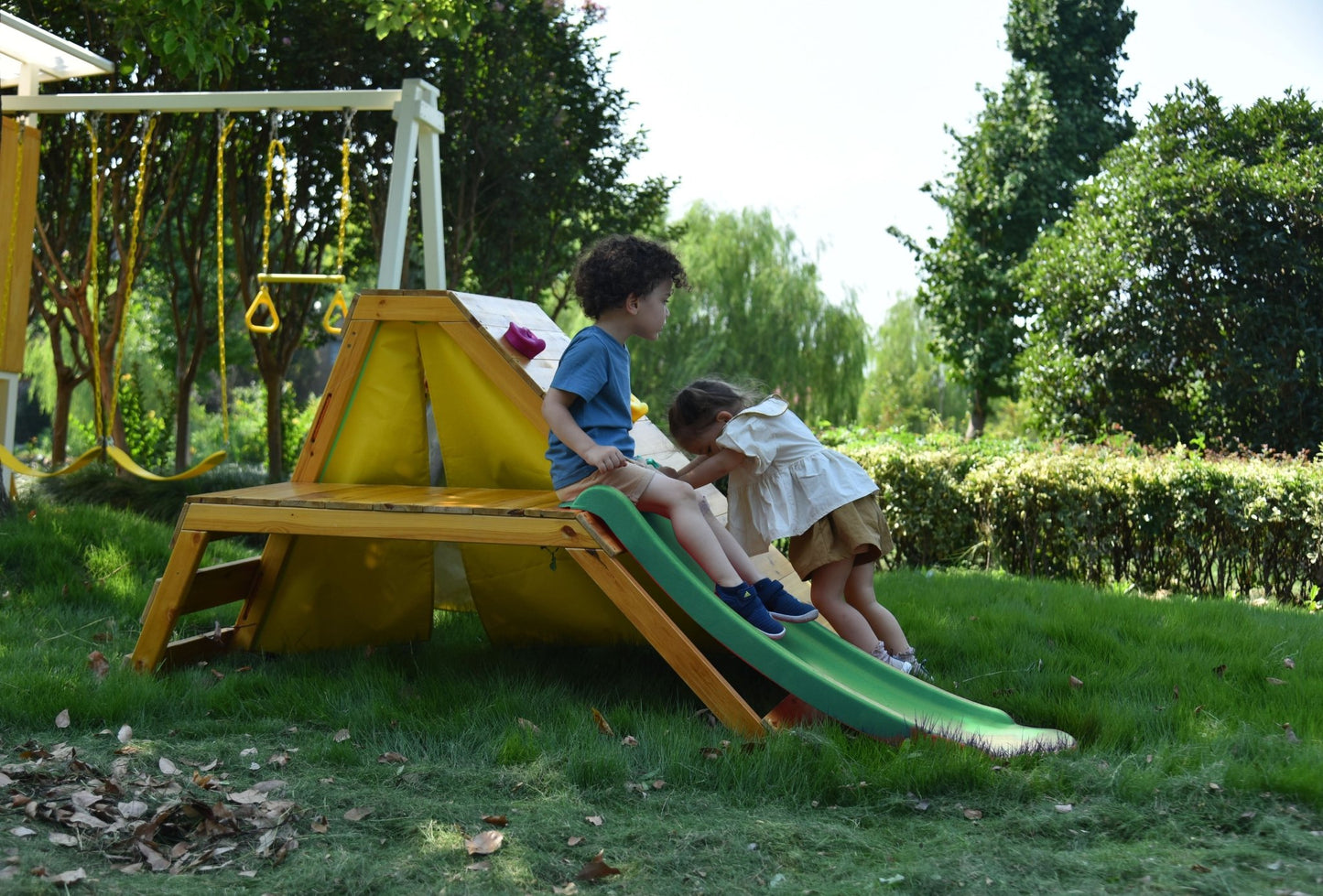 Palm - 5 - in - 1 Outdoor and Indoor Playground Playset - The Nurturing Nook