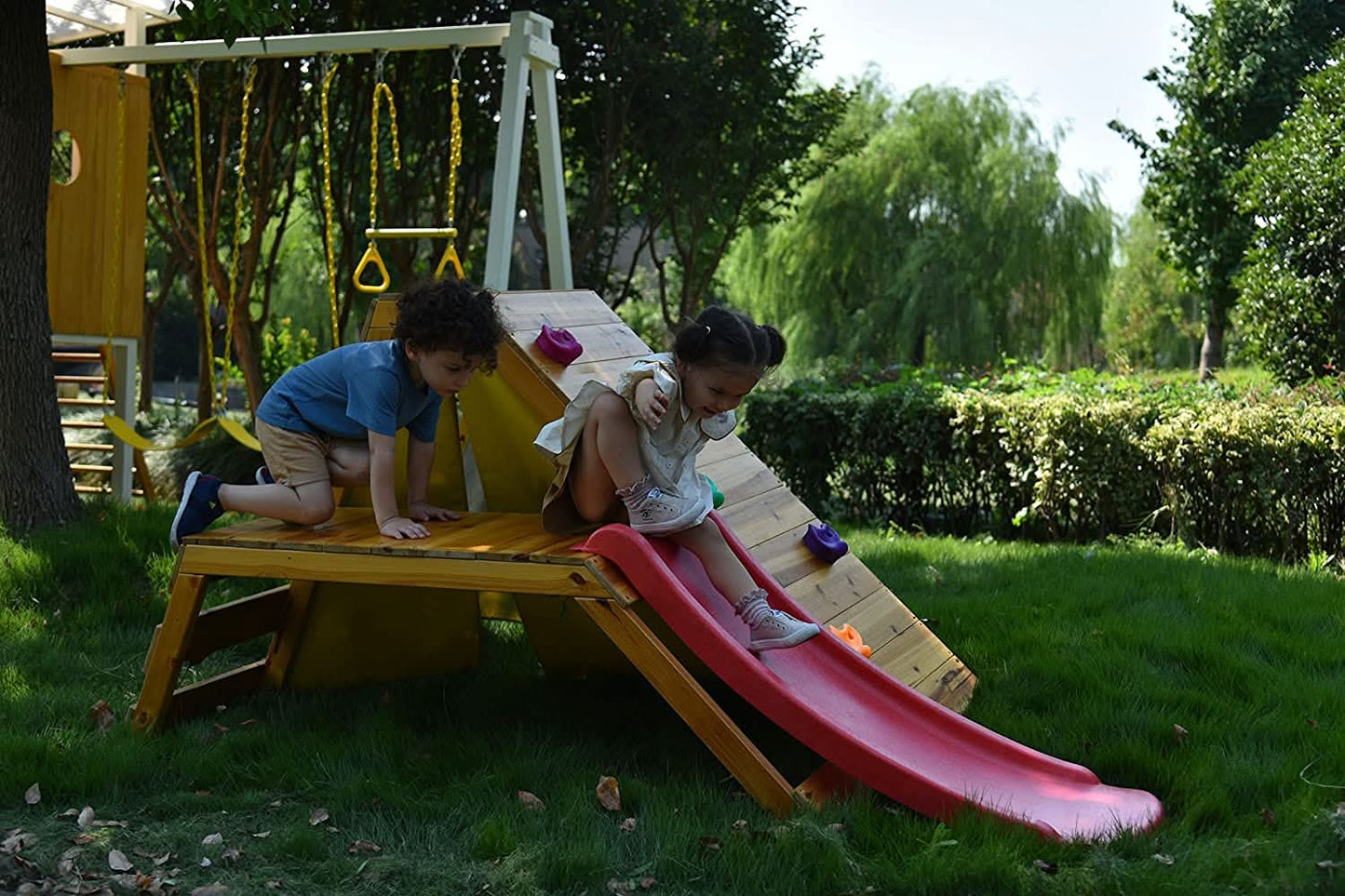 Palm - 5 - in - 1 Outdoor and Indoor Playground Playset - The Nurturing Nook