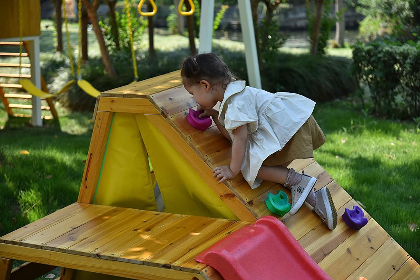 Palm - 5 - in - 1 Outdoor and Indoor Playground Playset - The Nurturing Nook