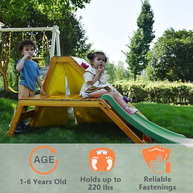 Palm - 5 - in - 1 Outdoor and Indoor Playground Playset - The Nurturing Nook