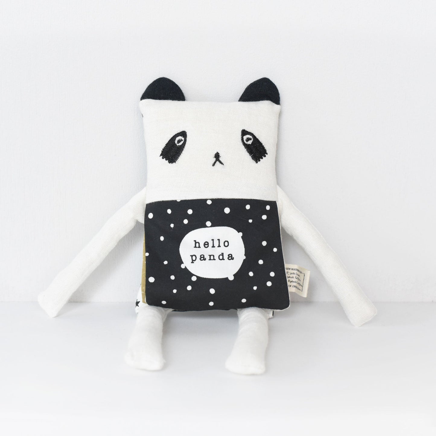 Panda daily routine soft book – organic emotional learning toy - The Nurturing Nook