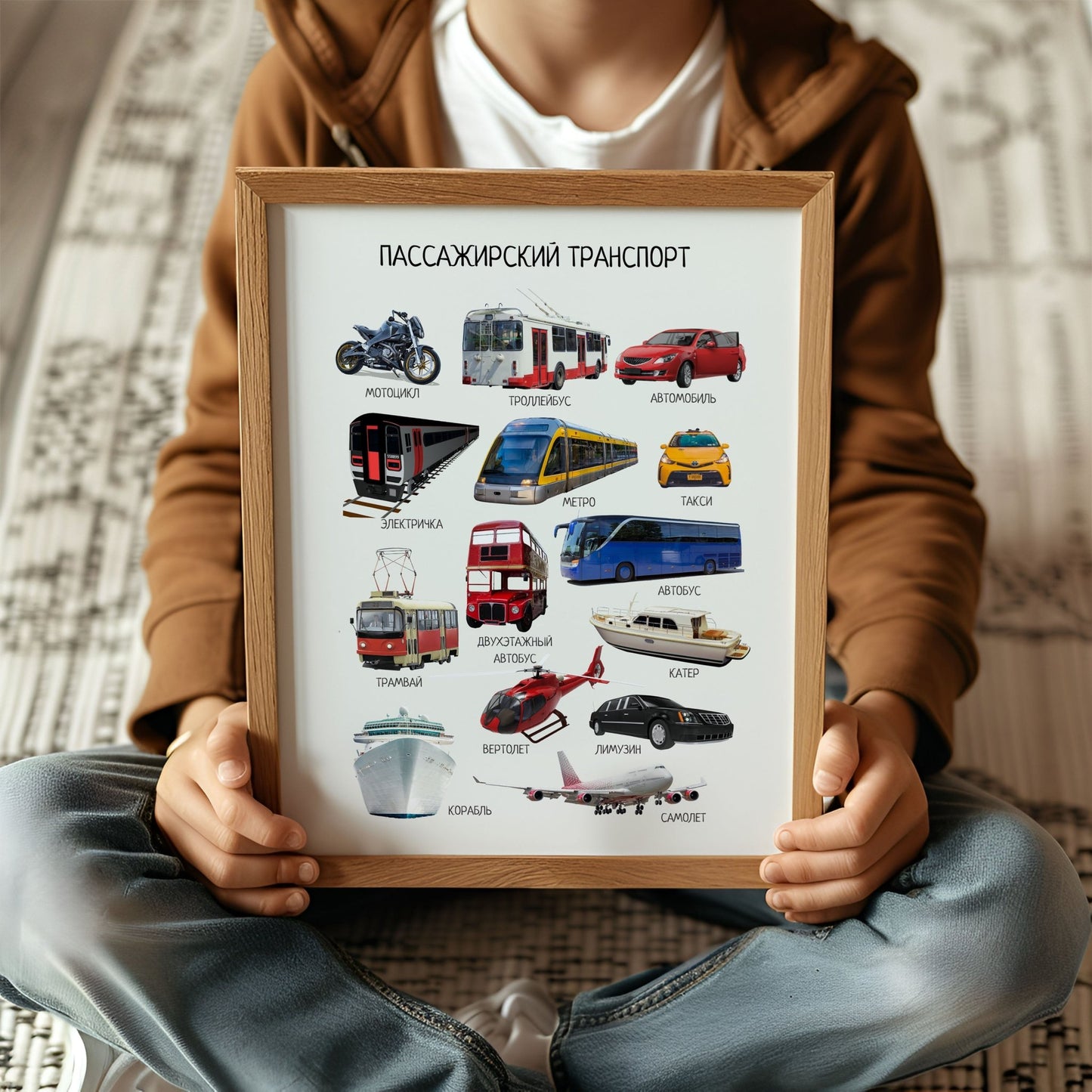Passenger Transport Poster - Educational Vehicles Wall Art for Montessori Classroom, Nursery & Kids’ Room | Digital Download - The Nurturing Nook