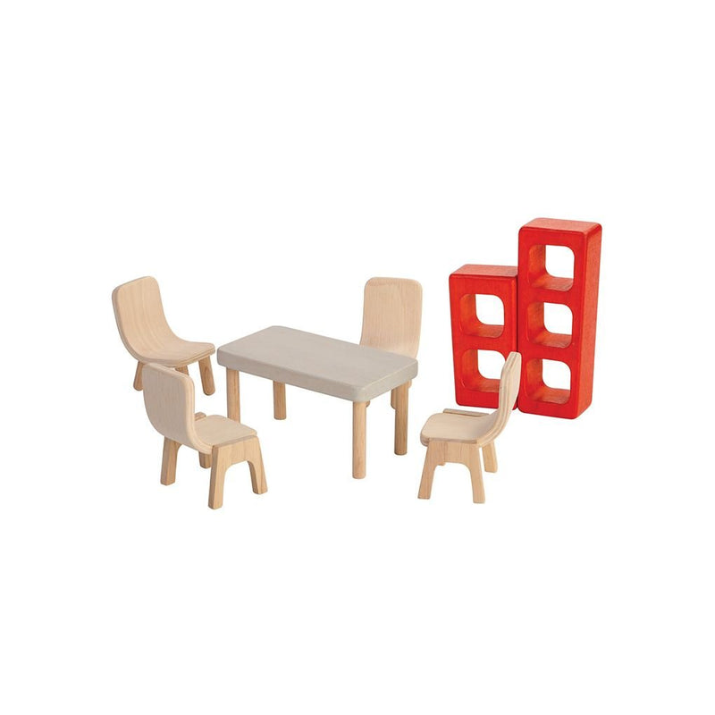 PlanToys dining room miniature furniture set