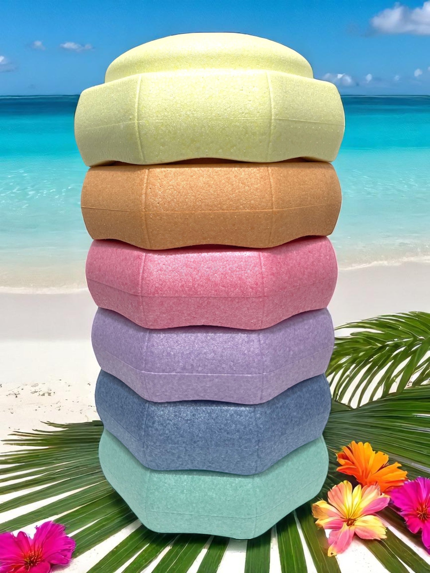 **Pre - order (Ships in 2 - 3 Weeks)**6 Pieces Pastel Rainbow Stepping Stones Set - The Nurturing Nook