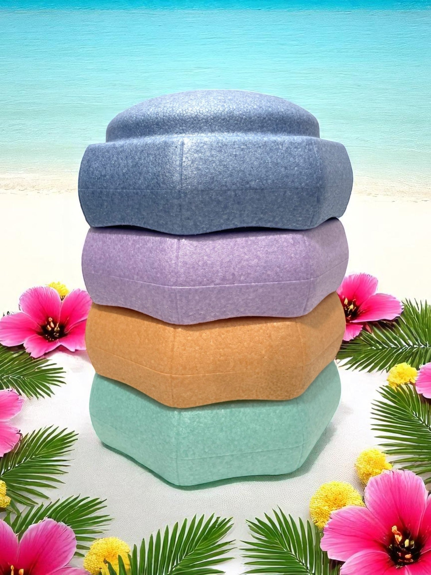 **Pre - order (Ships in 2 - 3 Weeks)**6 Pieces Pastel Rainbow Stepping Stones Set - The Nurturing Nook
