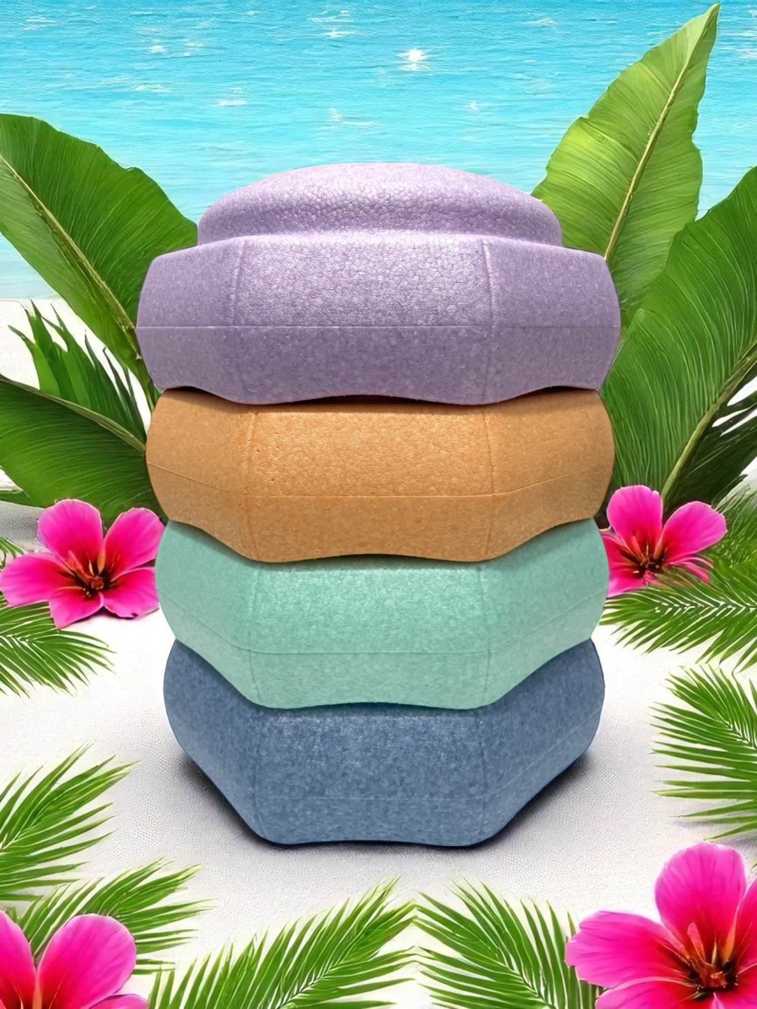 **Pre - order (Ships in 2 - 3 Weeks)**6 Pieces Pastel Rainbow Stepping Stones Set - The Nurturing Nook