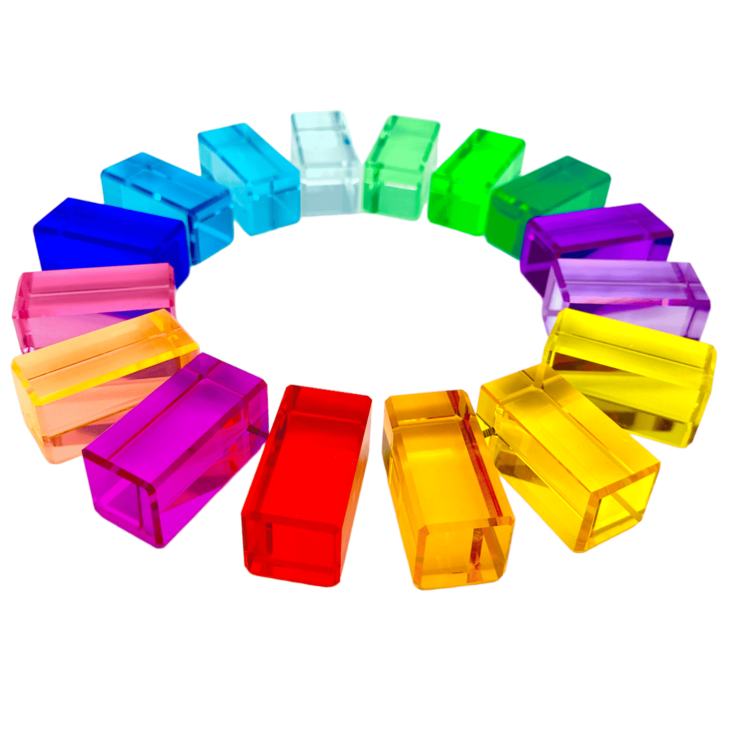 **Pre - order (Ships in 2 - 3 Weeks)**64 Pcs Rainbow Stones & 6 Interlocking Slats Set with Storage Tray - The Nurturing Nook