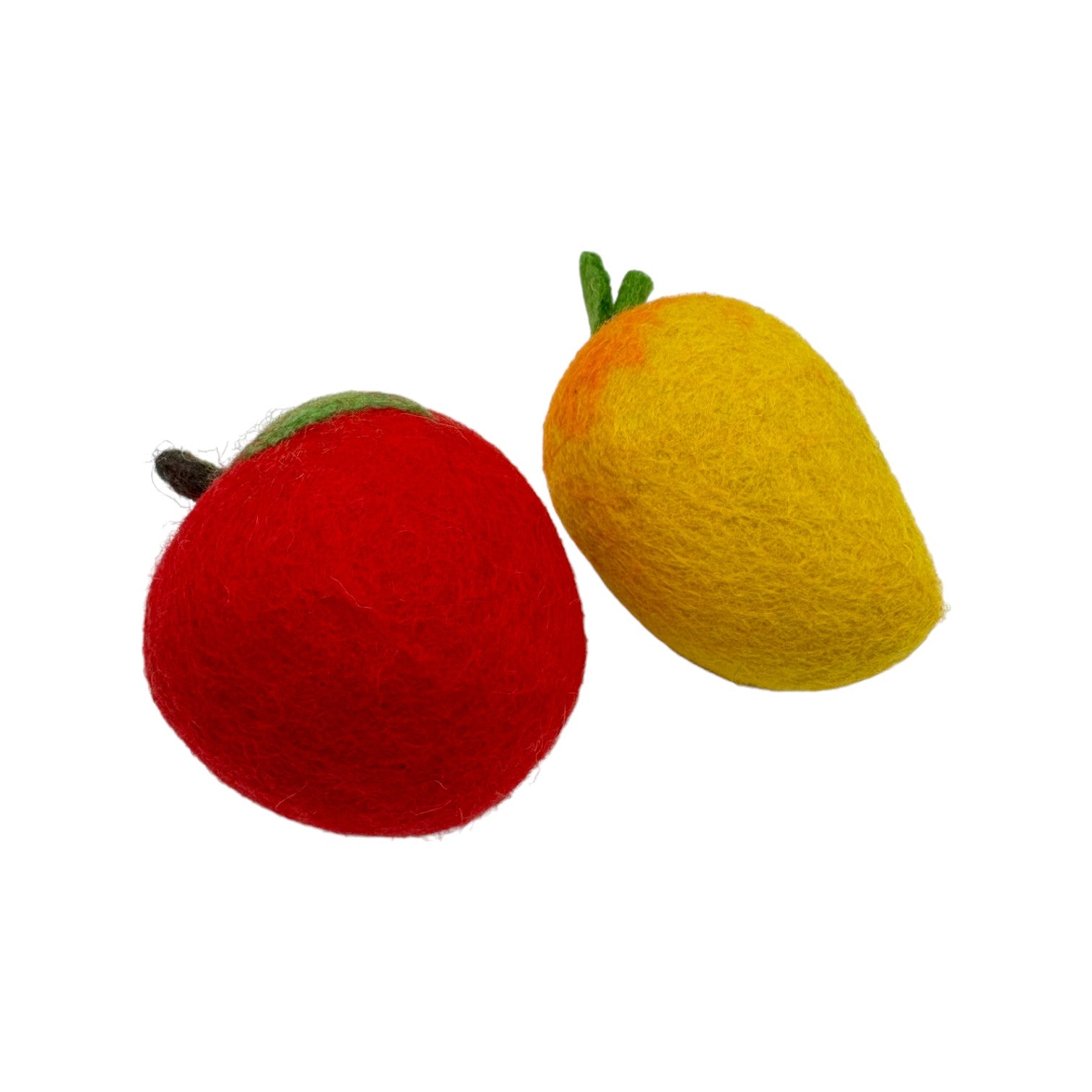 **Pre - order (Ships in 2 - 3 Weeks)**Handmade in Nepal 100% Wool Felt Foods Play Set for Pretend Cooking and Farmer's Market Play - The Nurturing Nook