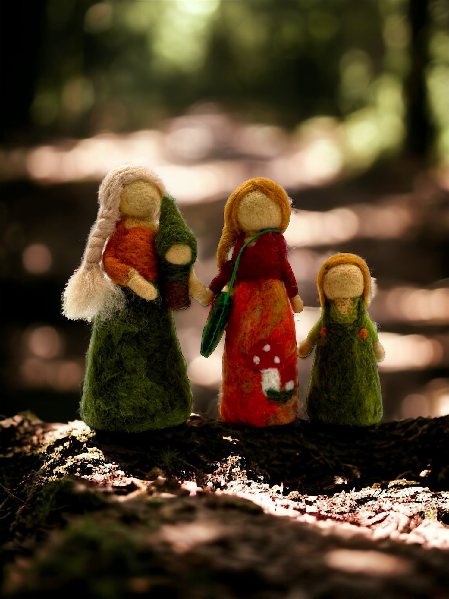 **Pre - order (Ships in 2 - 3 Weeks)**Handmade in Nepal 100% Wool Felt Foods Play Set for Pretend Cooking and Farmer's Market Play - The Nurturing Nook