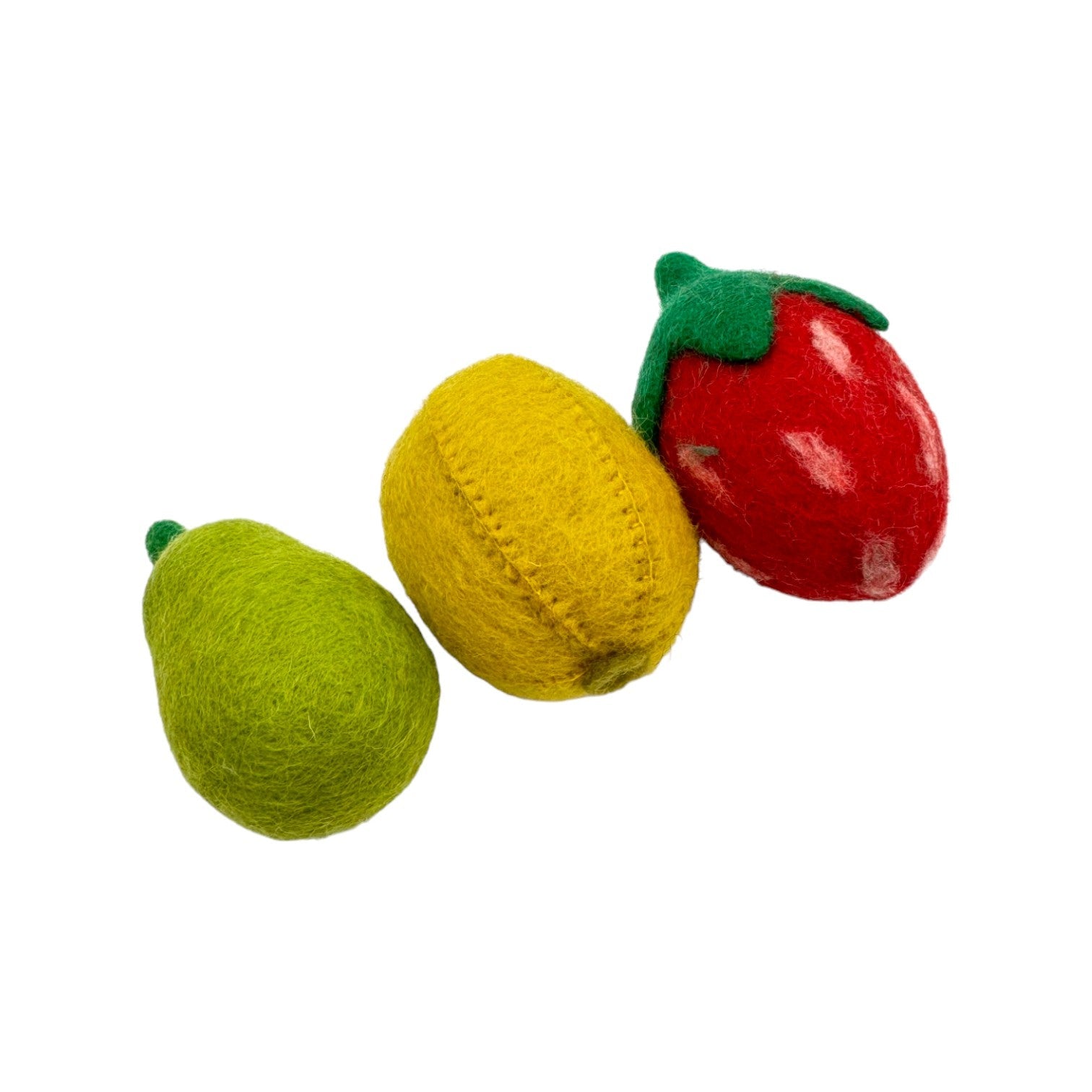 **Pre - order (Ships in 2 - 3 Weeks)**Handmade in Nepal 100% Wool Felt Foods Play Set for Pretend Cooking and Farmer's Market Play - The Nurturing Nook