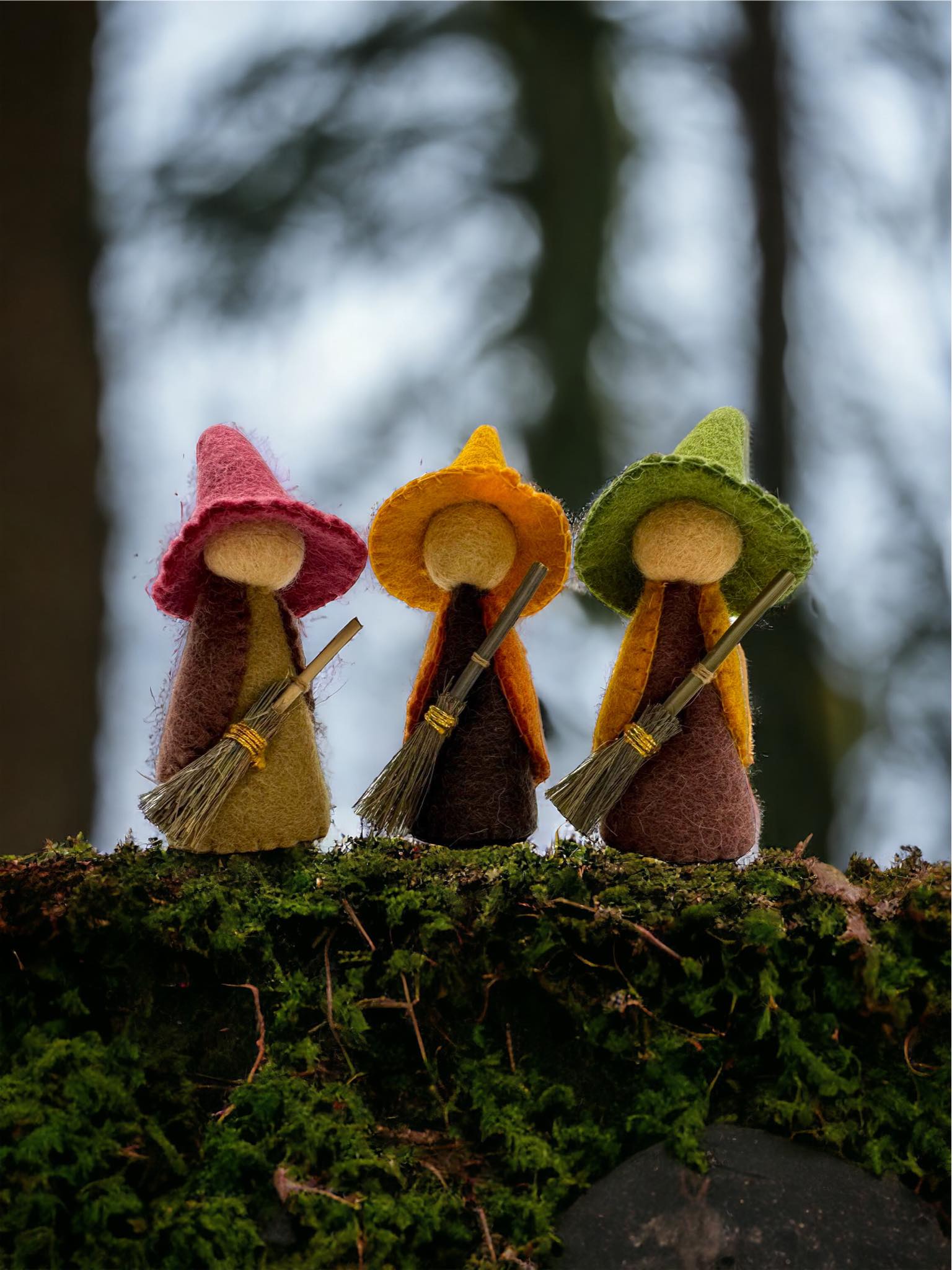 **Pre - order (Ships in 2 - 3 Weeks)**Handmade in Nepal 100% Wool Felt Foods Play Set for Pretend Cooking and Farmer's Market Play - The Nurturing Nook