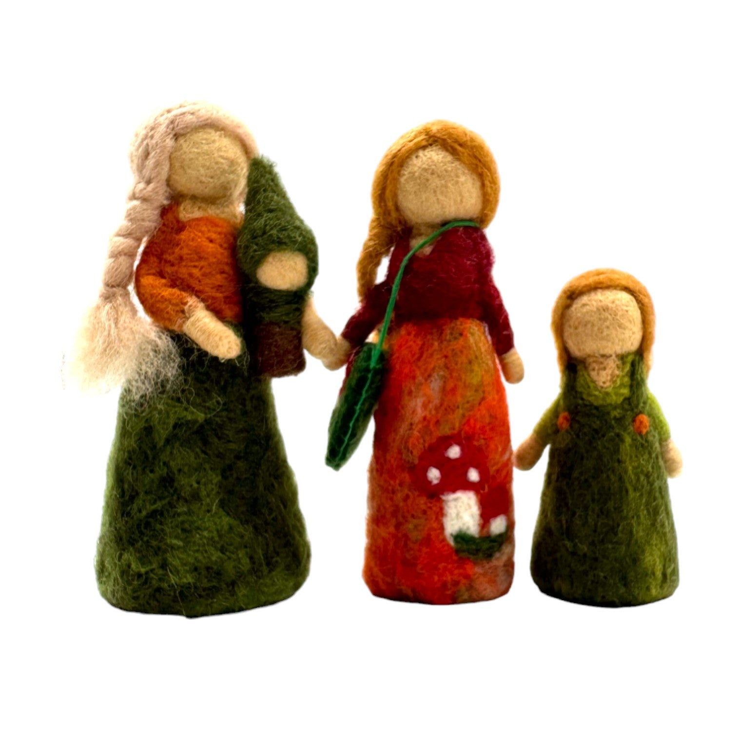 **Pre - order (Ships in 2 - 3 Weeks)**Handmade in Nepal 100% Wool Felt Foods Play Set for Pretend Cooking and Farmer's Market Play - The Nurturing Nook