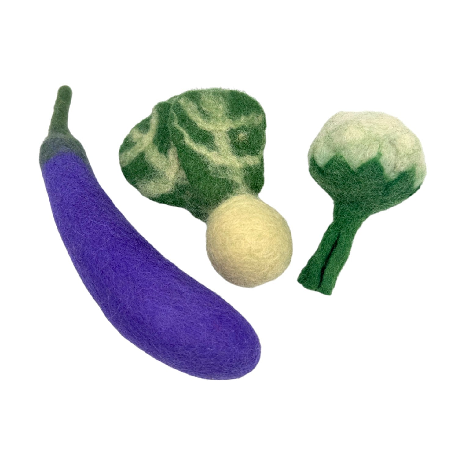**Pre - order (Ships in 2 - 3 Weeks)**Handmade in Nepal 100% Wool Felt Foods Play Set for Pretend Cooking and Farmer's Market Play - The Nurturing Nook