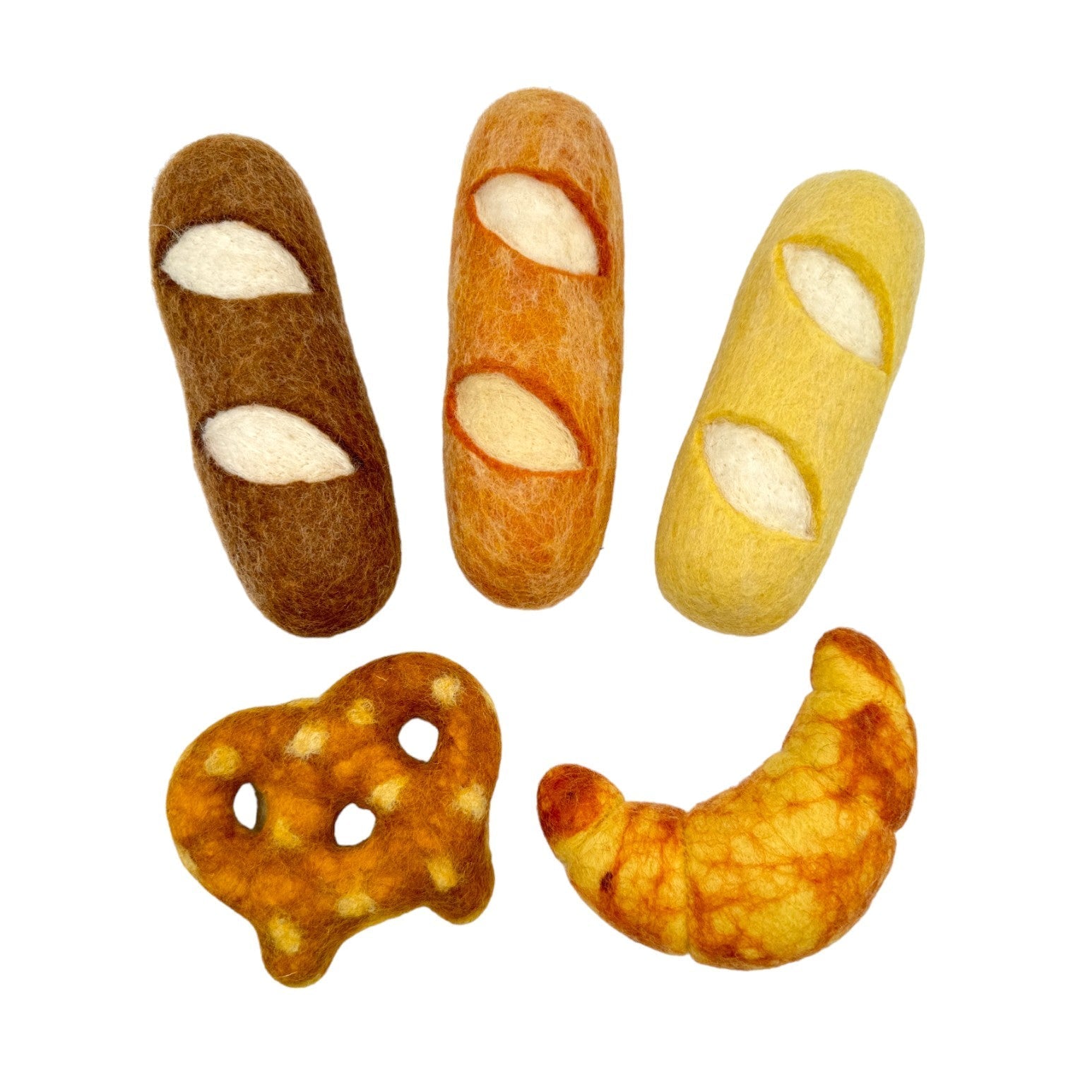 **Pre - order (Ships in 2 - 3 Weeks)**Handmade in Nepal 100% Wool Felt Foods Play Set for Pretend Cooking and Farmer's Market Play - The Nurturing Nook