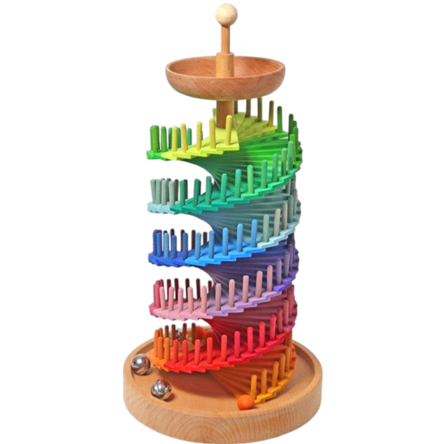 **Pre - order (Ships in 2 - 3 Weeks)**Rainbow Musical Ball Run Assembly Set - The Nurturing Nook