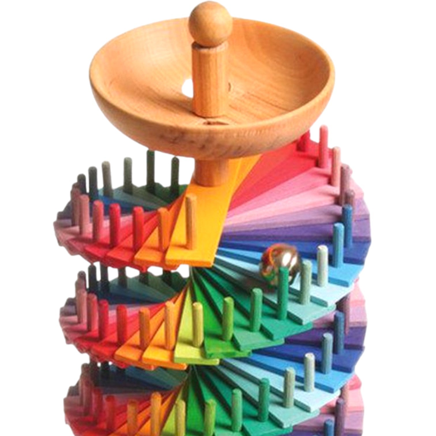 **Pre - order (Ships in 2 - 3 Weeks)**Rainbow Musical Ball Run Assembly Set - The Nurturing Nook