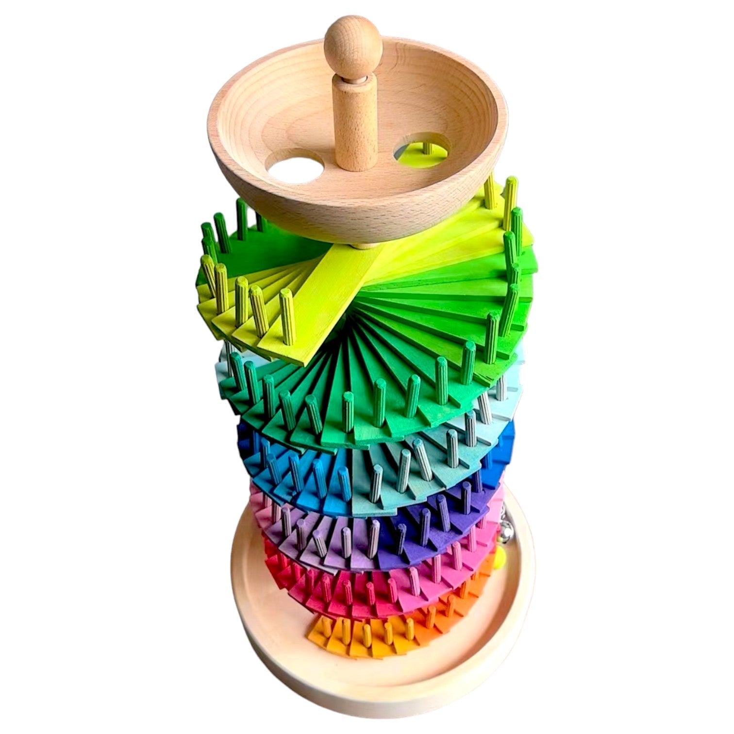 **Pre - order (Ships in 2 - 3 Weeks)**Rainbow Musical Ball Run Assembly Set - The Nurturing Nook