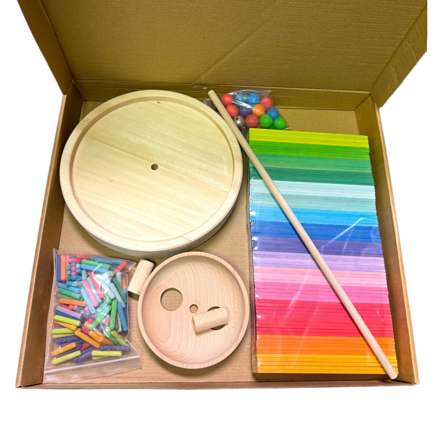**Pre - order (Ships in 2 - 3 Weeks)**Rainbow Musical Ball Run Assembly Set - The Nurturing Nook