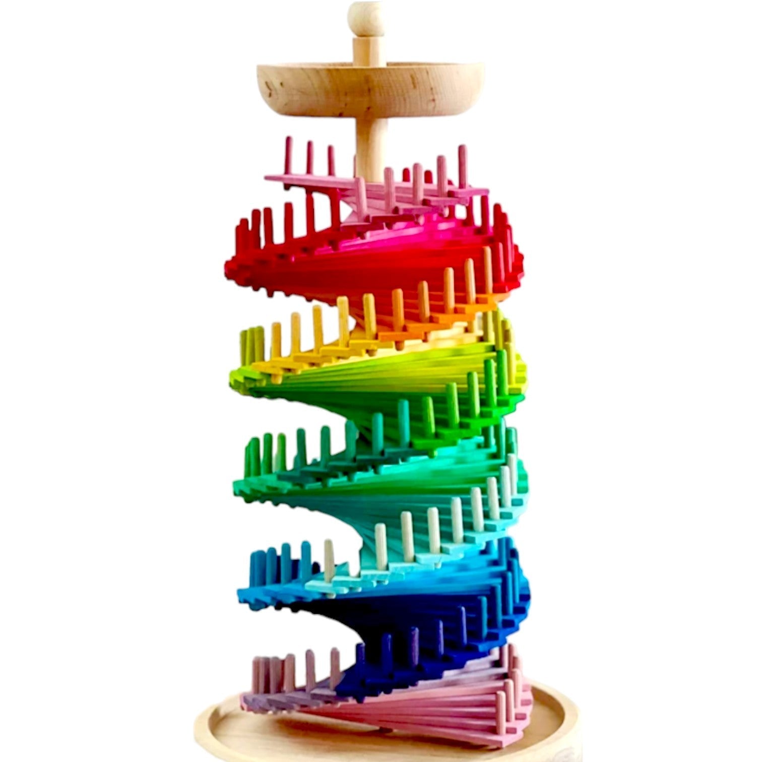 **Pre - order (Ships in 2 - 3 Weeks)**Rainbow Musical Ball Run Assembly Set - The Nurturing Nook
