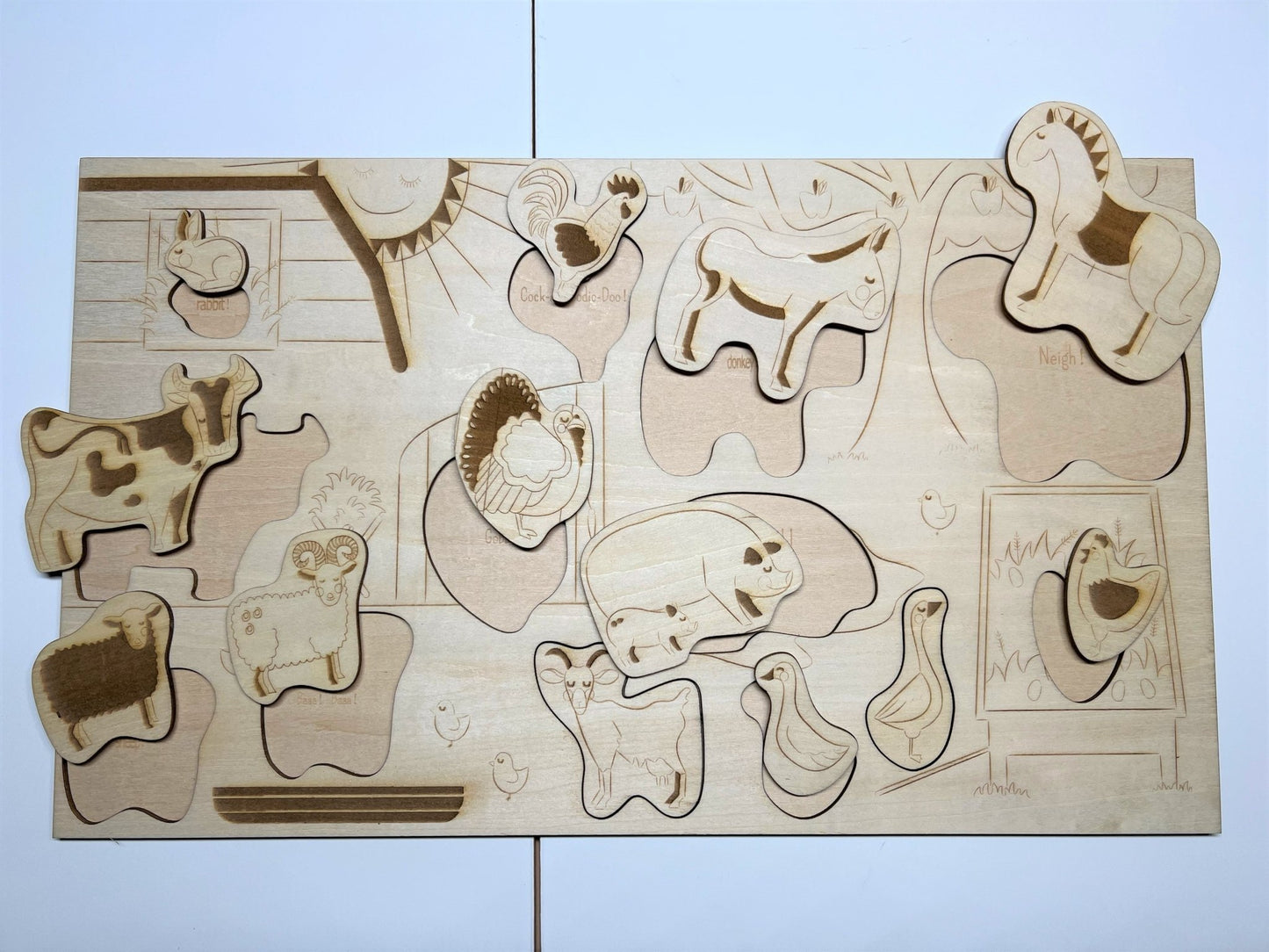 **Pre - order (Ships in 3 - 4 Weeks)**Educational Multi - Layered Wooden Puzzle - The Nurturing Nook
