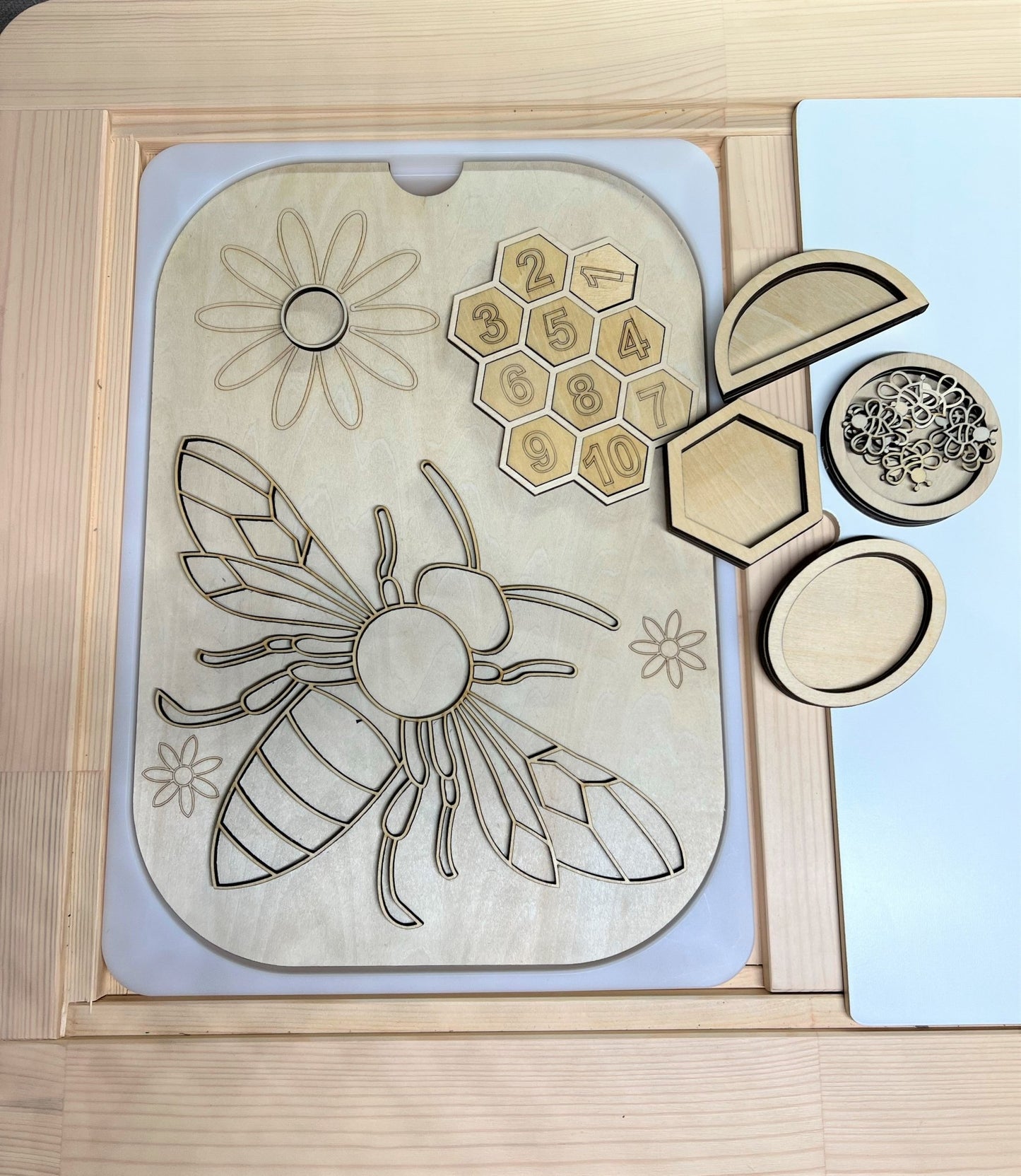 **Pre - order (Ships in 3 - 4 Weeks)**FLISAT Sensory Bin Insert Activity Board - The Nurturing Nook