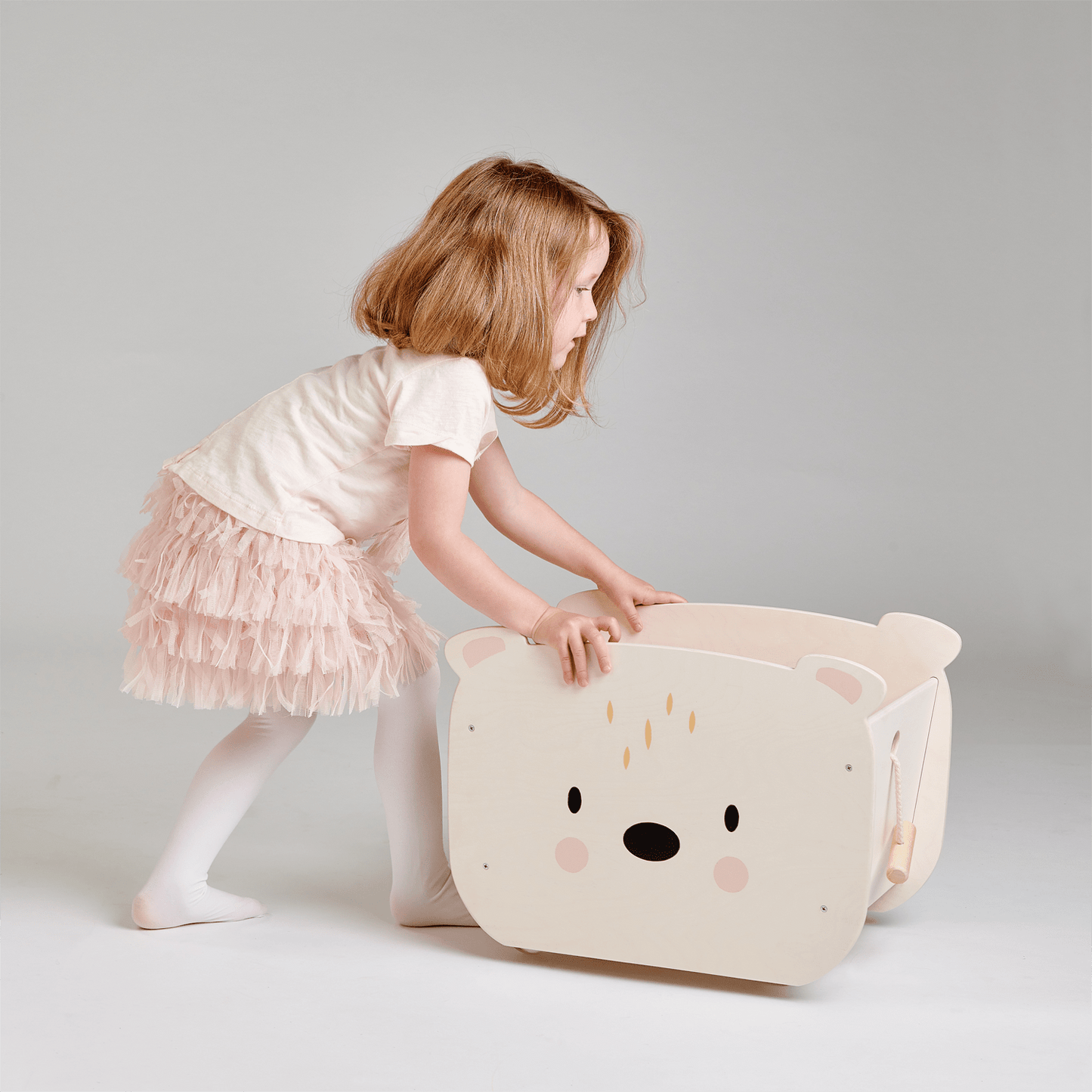 Pull Along Bear Cart - The Nurturing Nook