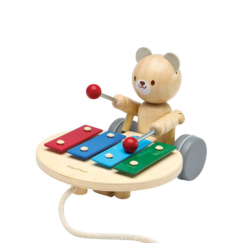 Pull Along Musical Bear - The Nurturing Nook