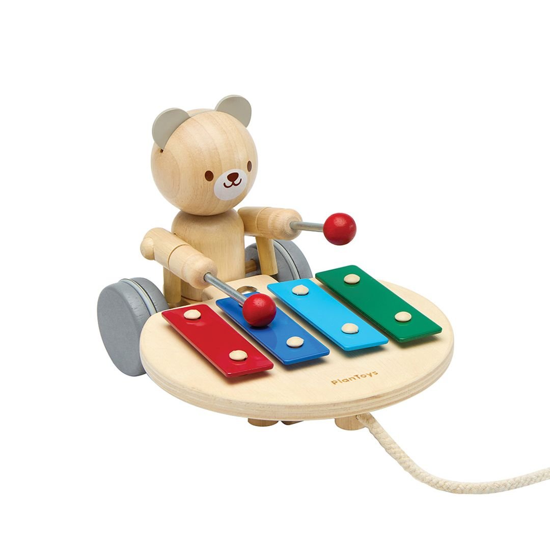 Pull Along Musical Bear - The Nurturing Nook