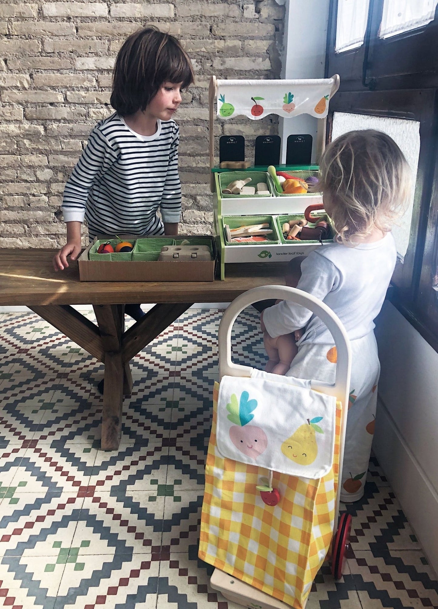 Pull Along Shopping Trolley - The Nurturing Nook