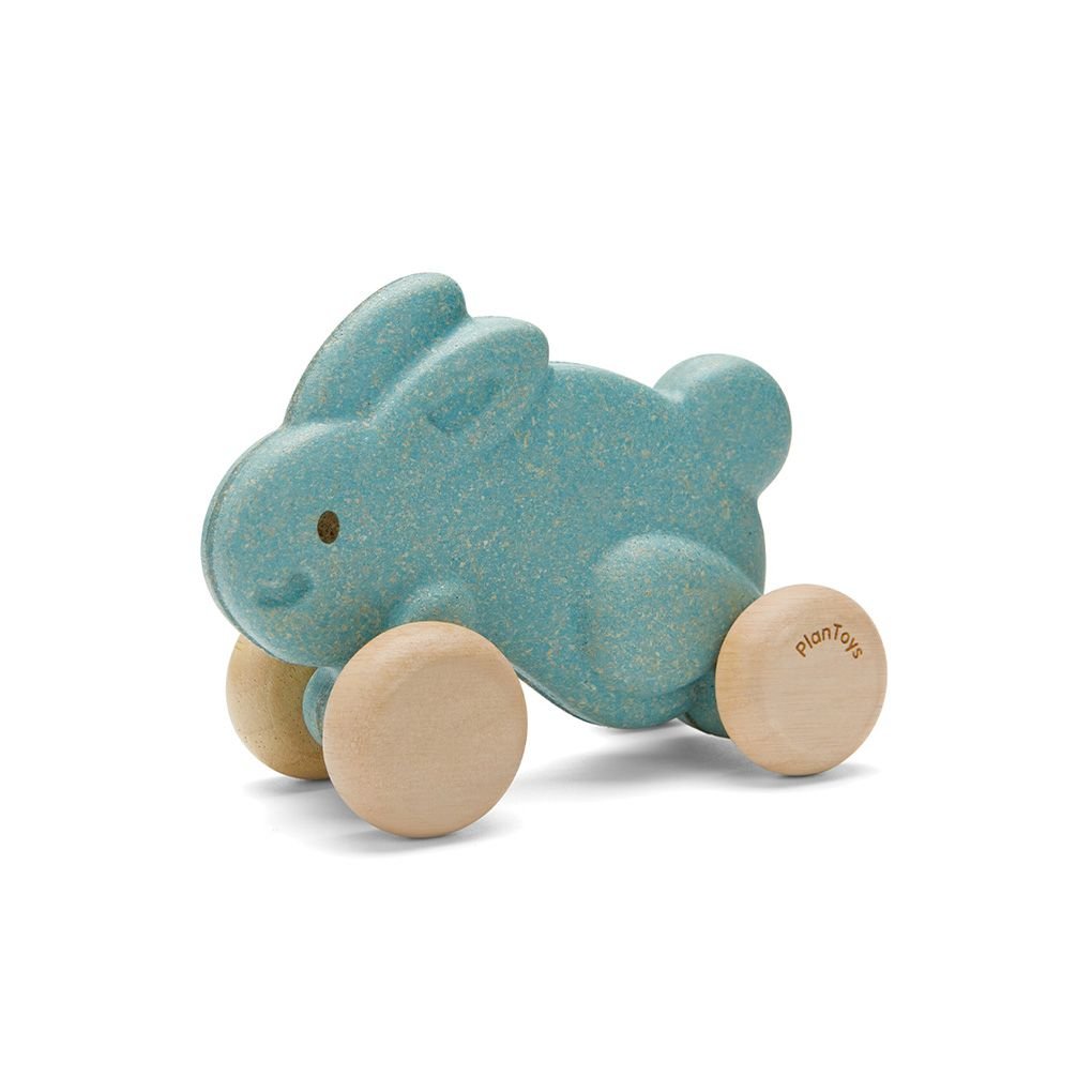 Push Along Bunny - Blue - The Nurturing Nook