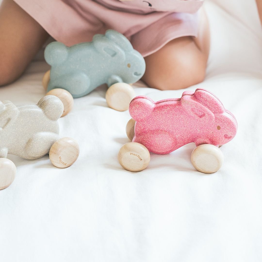 Push Along Bunny - Blue - The Nurturing Nook