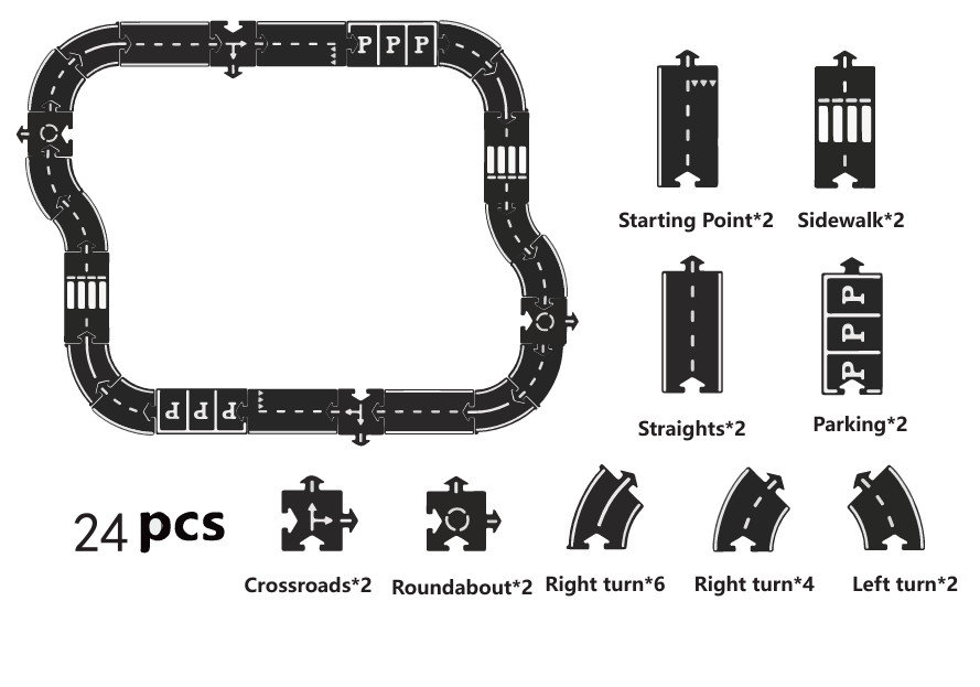 Rubber Roads Play Set - The Nurturing Nook