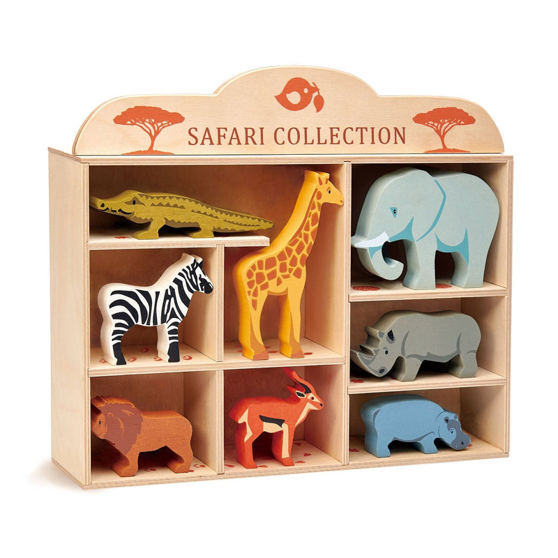 Tender Leaf woodland safari animals collection wooden toy set