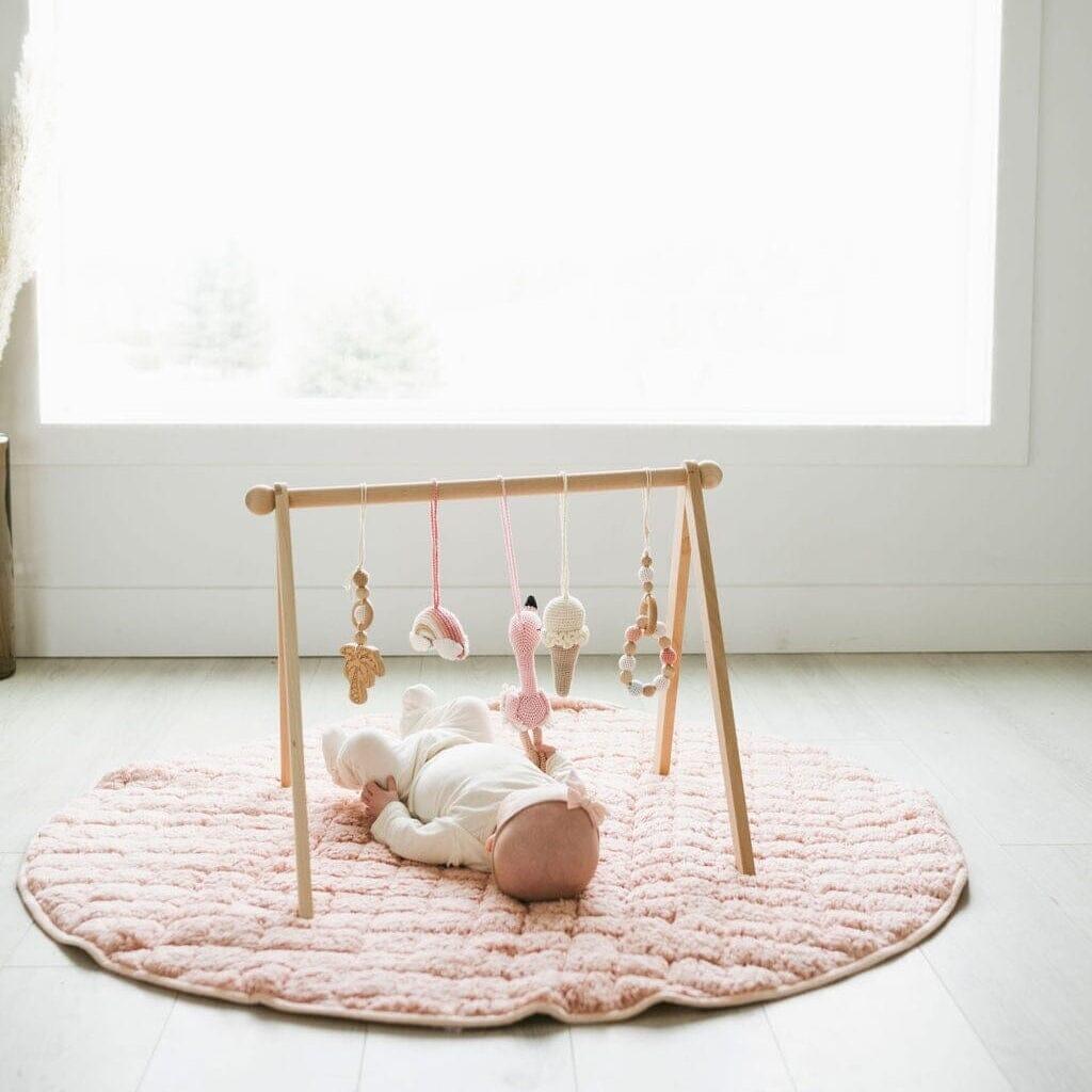 Sherpa & Cotton Baby Playmat - Blush Sherpa - The Nurturing Nook