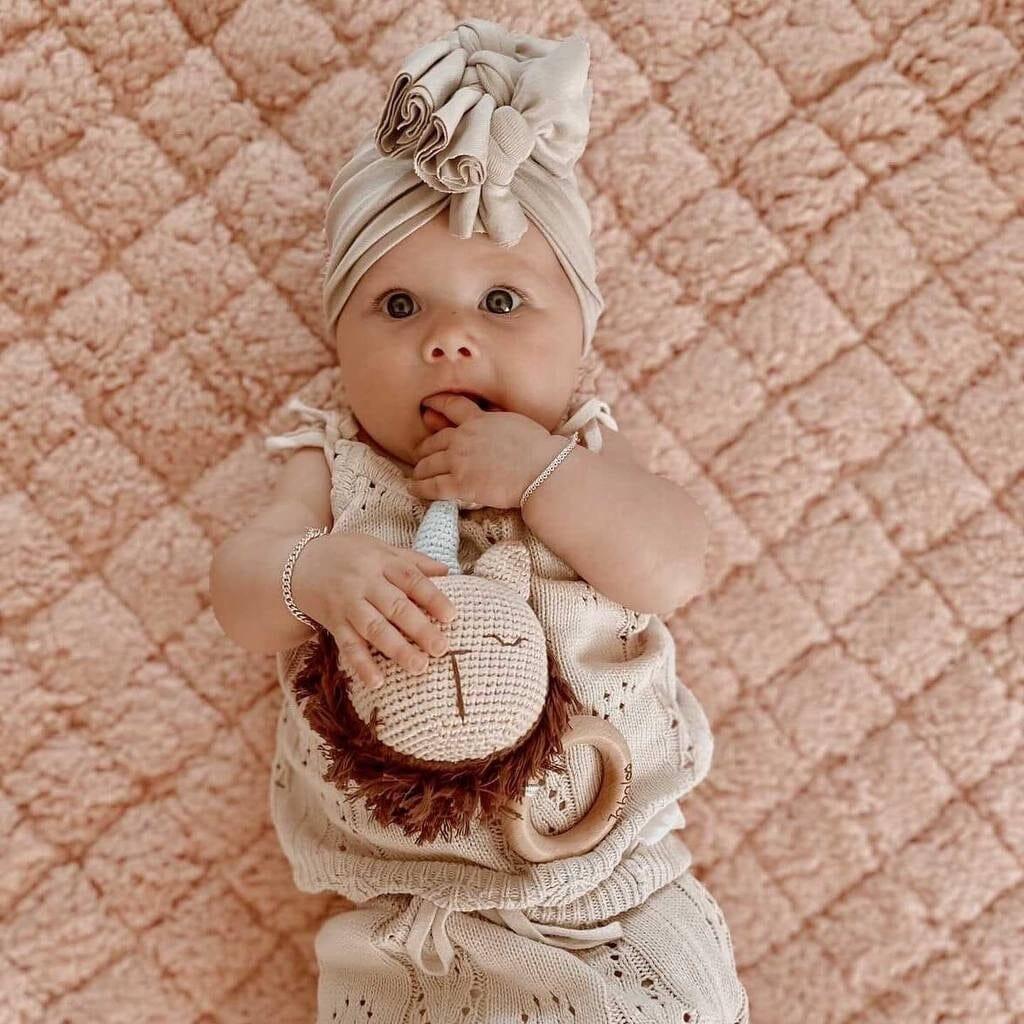 Sherpa & Cotton Baby Playmat - Blush Sherpa - The Nurturing Nook