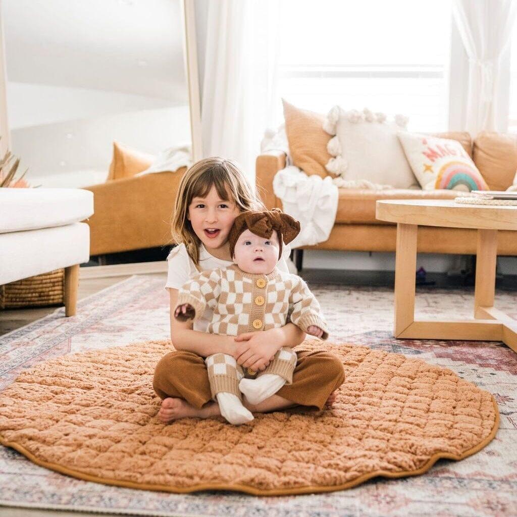 Sherpa & Cotton Baby Playmat - Camel Sherpa - The Nurturing Nook