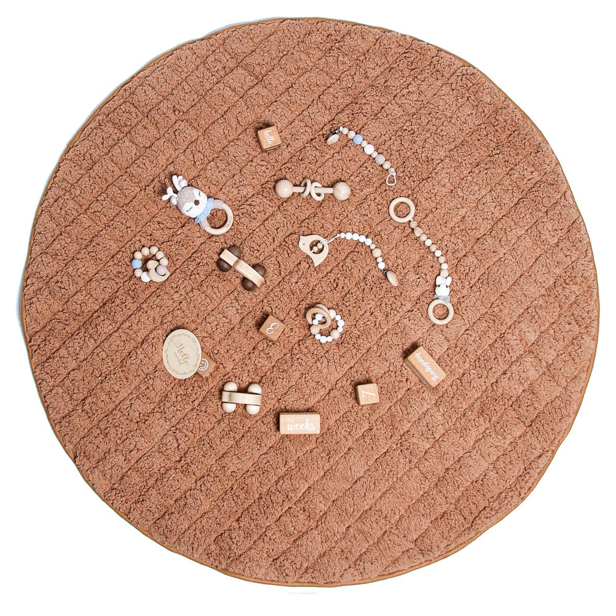 Sherpa & Cotton Baby Playmat - Camel Sherpa - The Nurturing Nook