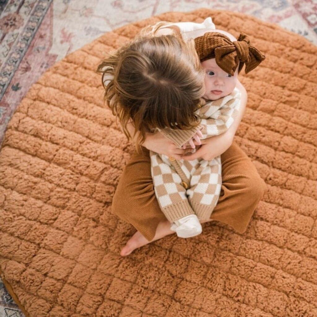 Sherpa & Cotton Baby Playmat - Camel Sherpa - The Nurturing Nook