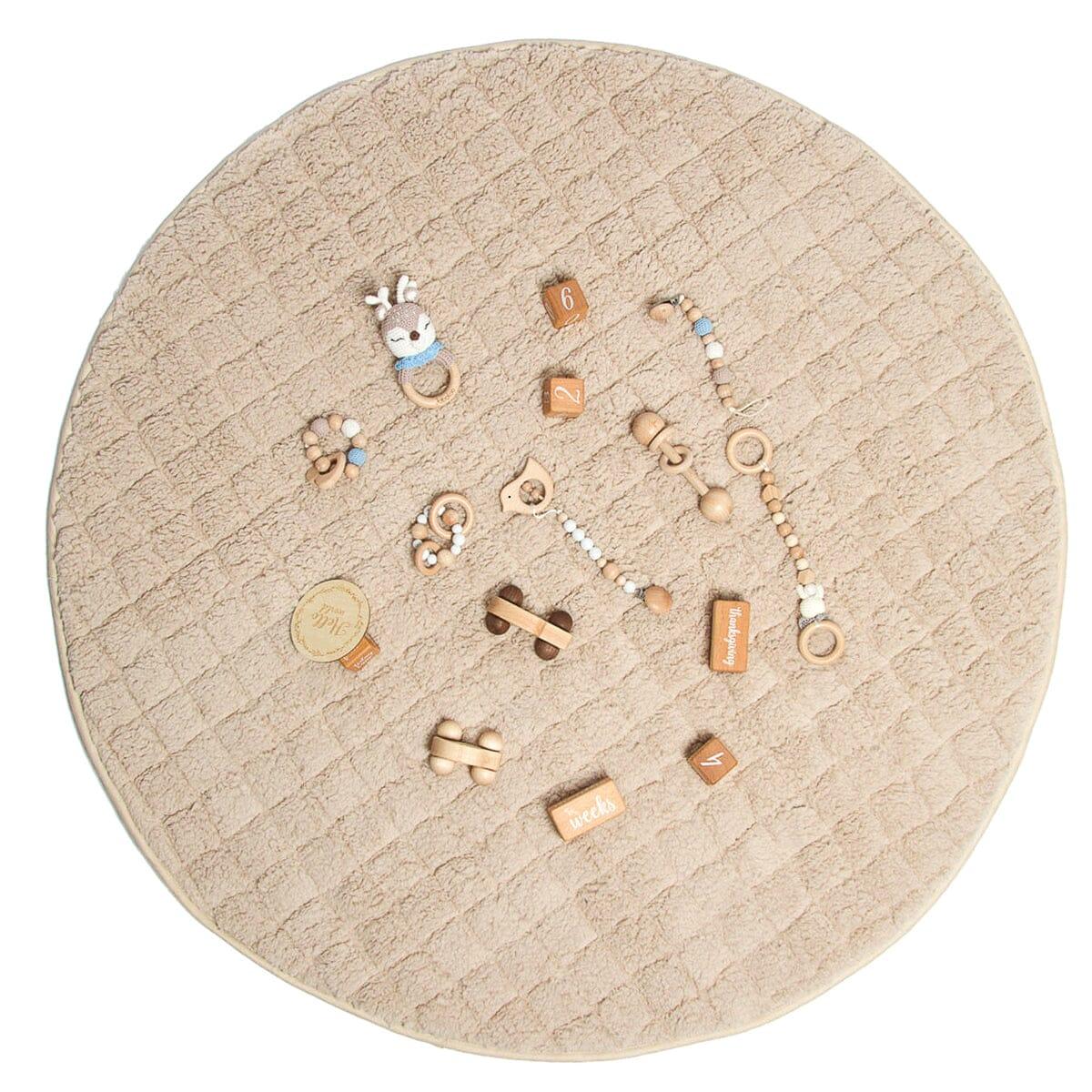 Sherpa & Cotton Baby Playmat - Ivory Sherpa - The Nurturing Nook