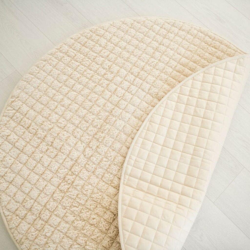 Sherpa & Cotton Baby Playmat - Pearl Sherpa - The Nurturing Nook