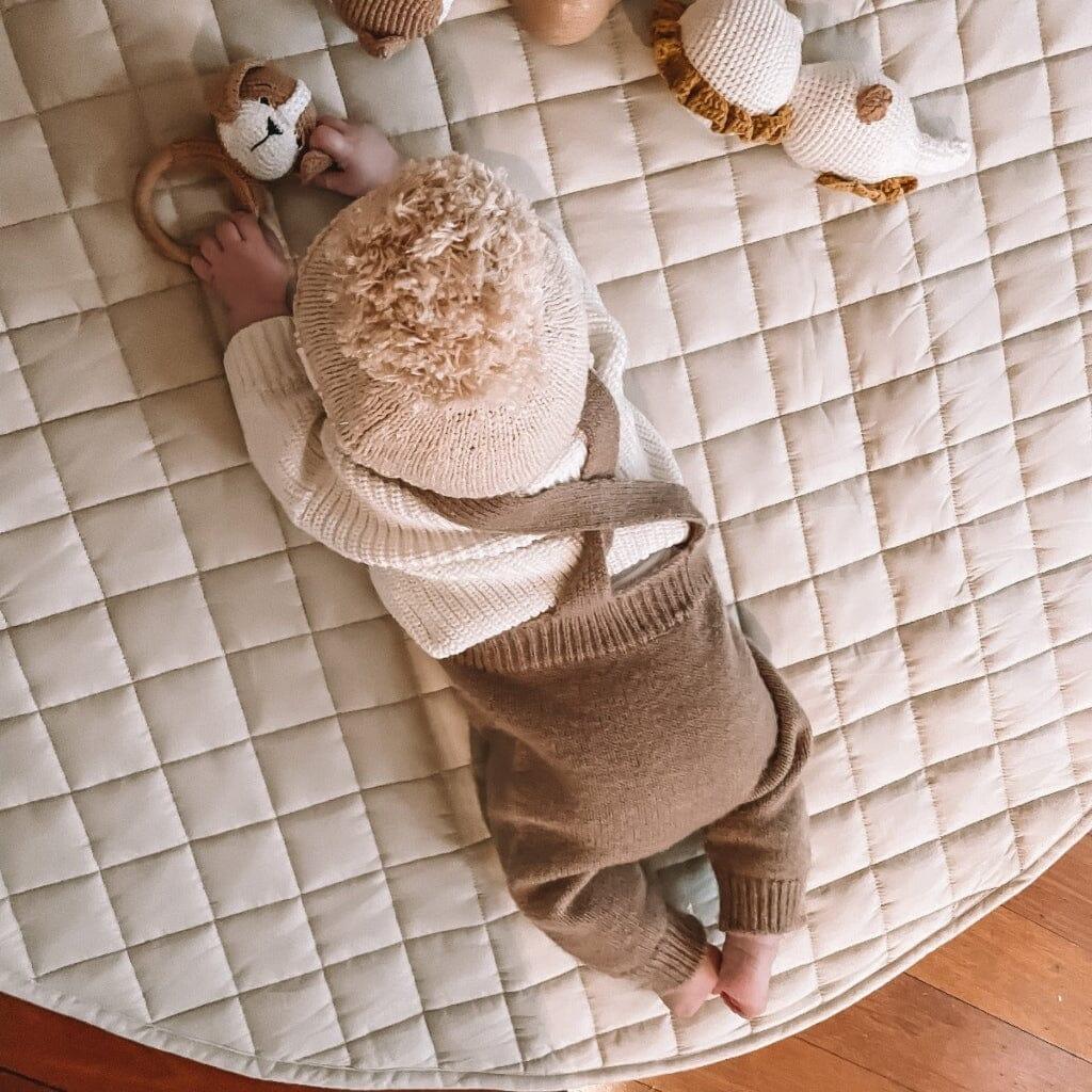 Sherpa & Cotton Baby Playmat - Pearl Sherpa - The Nurturing Nook