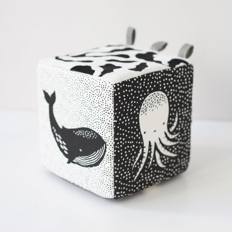 Ocean animals soft block – organic baby sensory toy