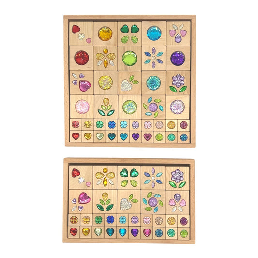 Sparkle Garden Gem Set – 30 - Piece Small & 40 - Piece Large Sets - The Nurturing Nook
