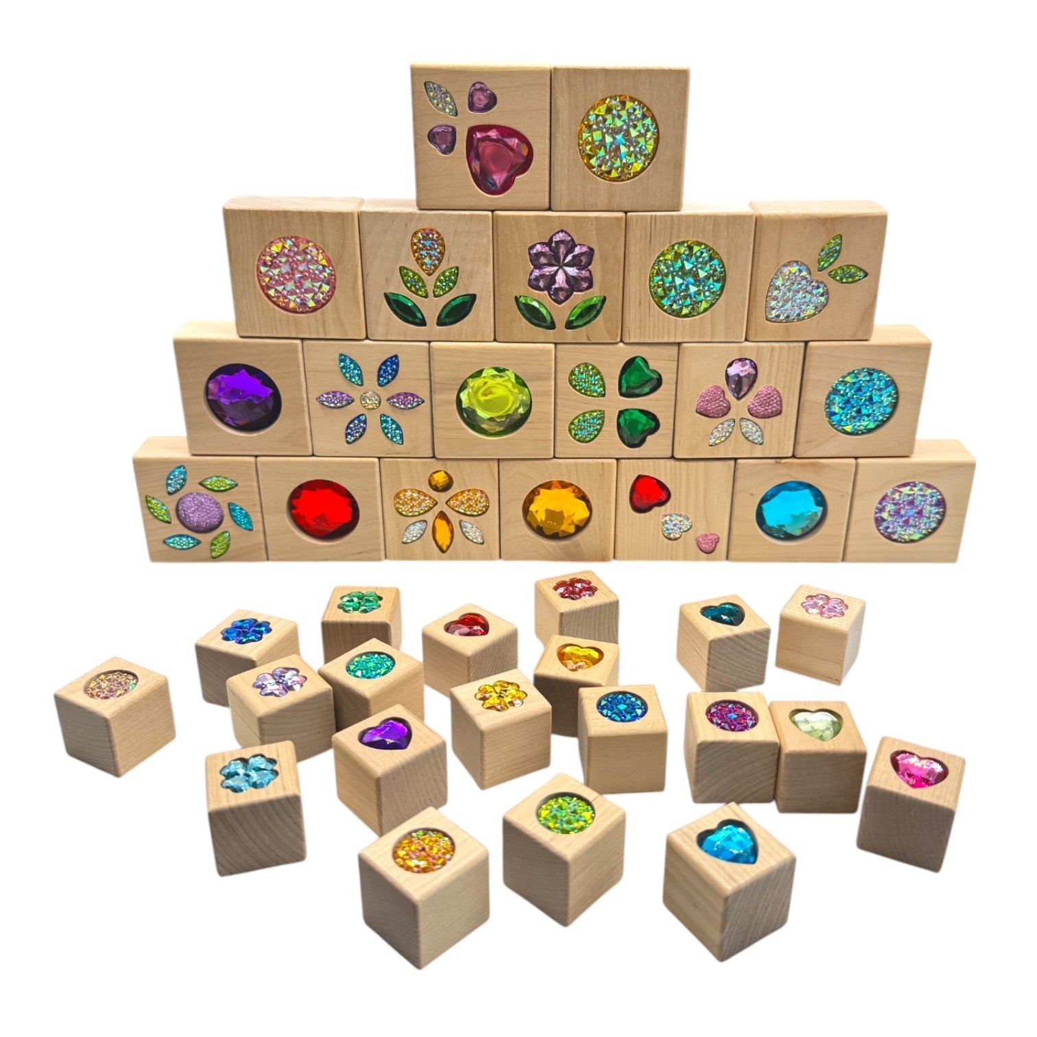 Sparkle Garden Gem Set – 30 - Piece Small & 40 - Piece Large Sets - The Nurturing Nook